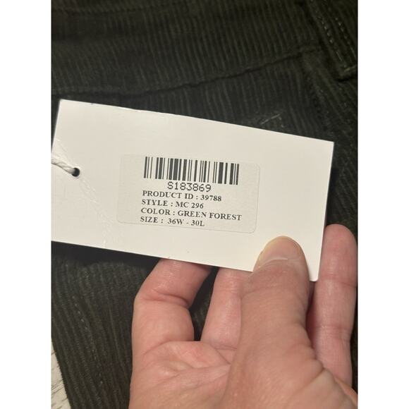 Madcap England NWT Mens Green Corduroy Pants 36x30 - Picture 3 of 8